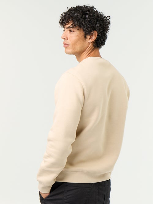 Effen sweater van geruwde molton - Kiabi Effen sweater van geruwde molton - Kiabi