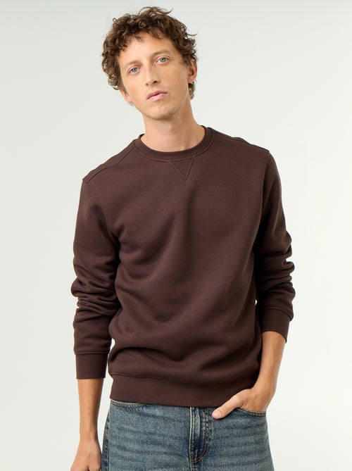 Effen sweater van geruwde molton - Kiabi