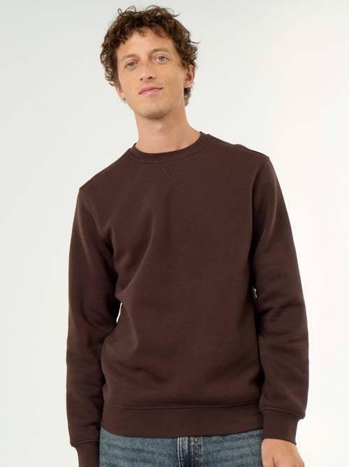 Effen sweater van geruwde molton - Kiabi