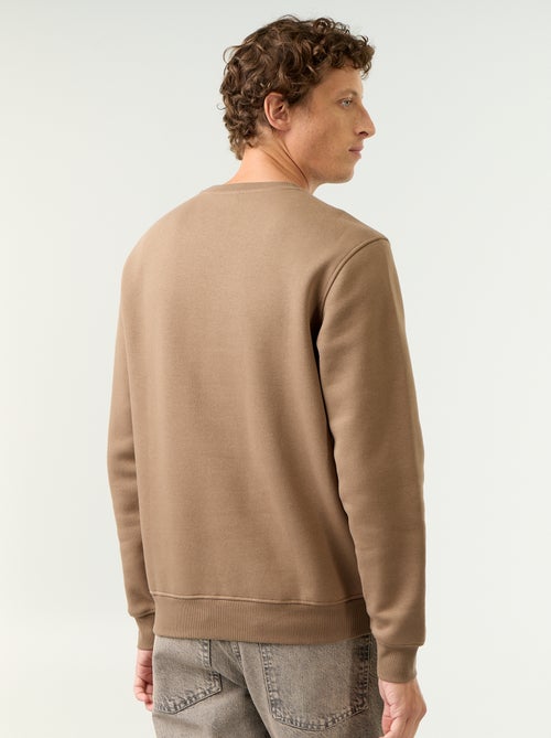Effen sweater van geruwde molton - Kiabi