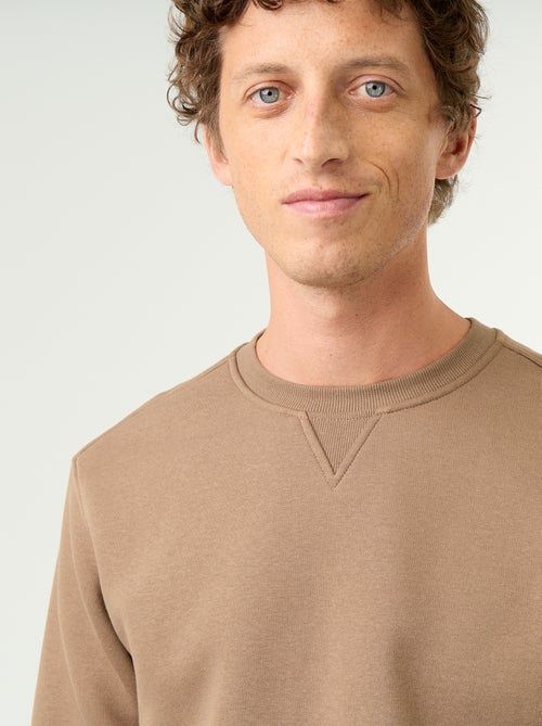 Effen sweater van geruwde molton - Kiabi