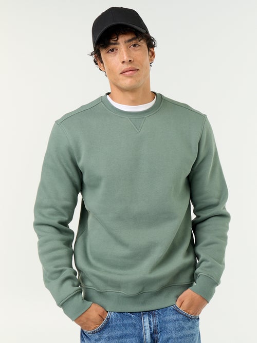 Effen sweater van geruwde molton - Kiabi Effen sweater van geruwde molton - Kiabi