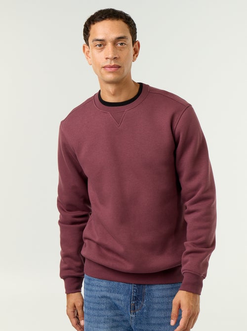 Effen sweater van geruwde molton - Kiabi