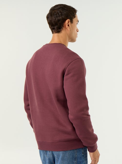 Effen sweater van geruwde molton - Kiabi