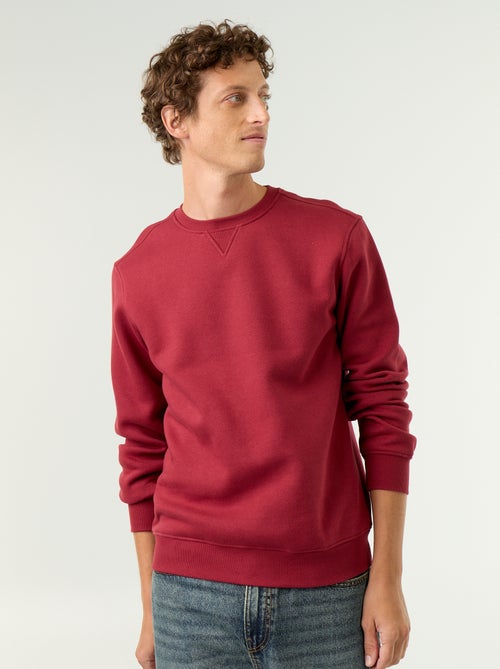 Effen sweater van geruwde molton - Kiabi