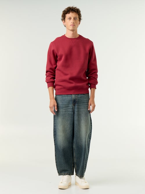 Effen sweater van geruwde molton - Kiabi