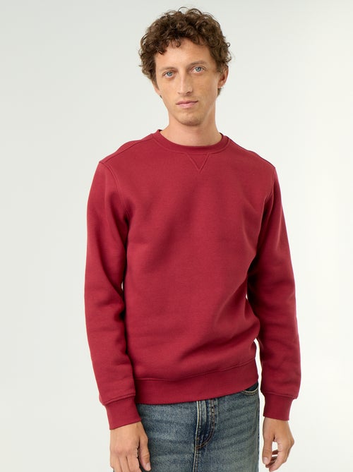 Effen sweater van geruwde molton - Kiabi