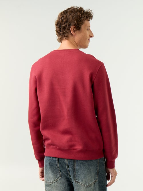 Effen sweater van geruwde molton - Kiabi