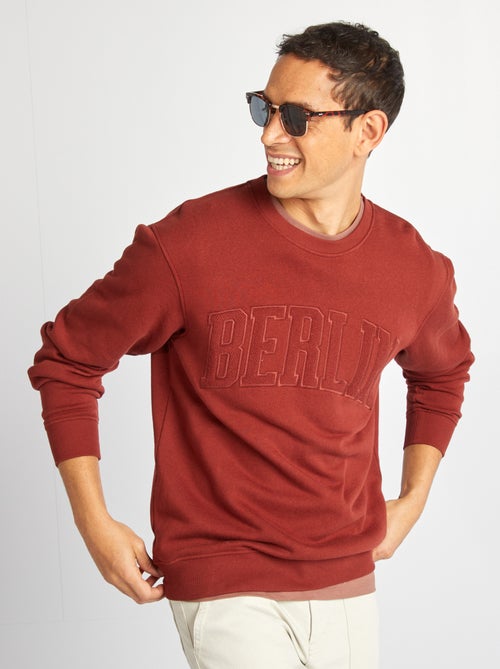 Effen sweater van joggingstof - 'Berlin' - Kiabi