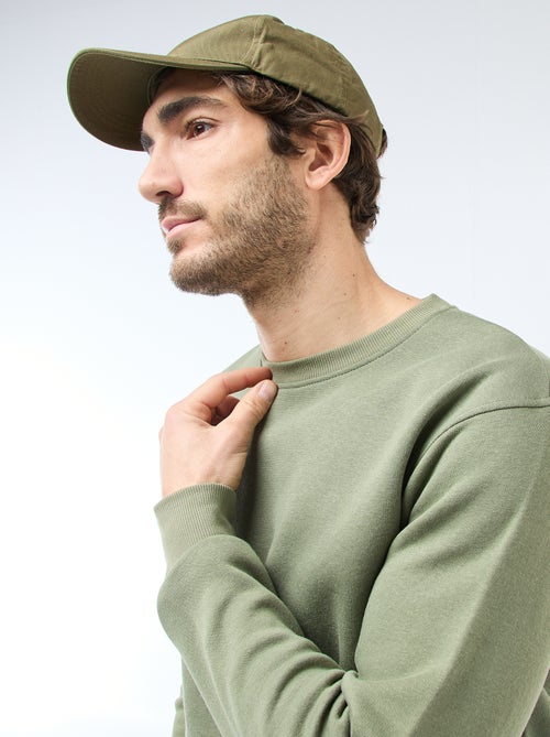 Effen sweater van joggingstof met ronde hals - Kiabi