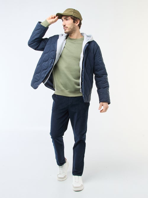 Effen sweater van joggingstof met ronde hals - Kiabi