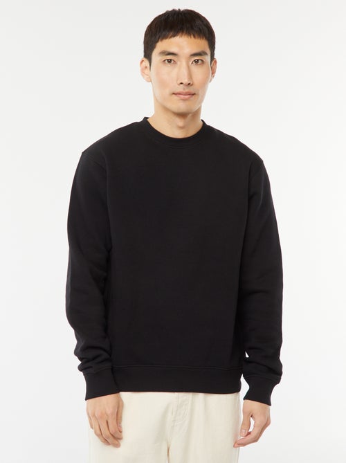 Effen sweater van joggingstof met ronde hals - Kiabi