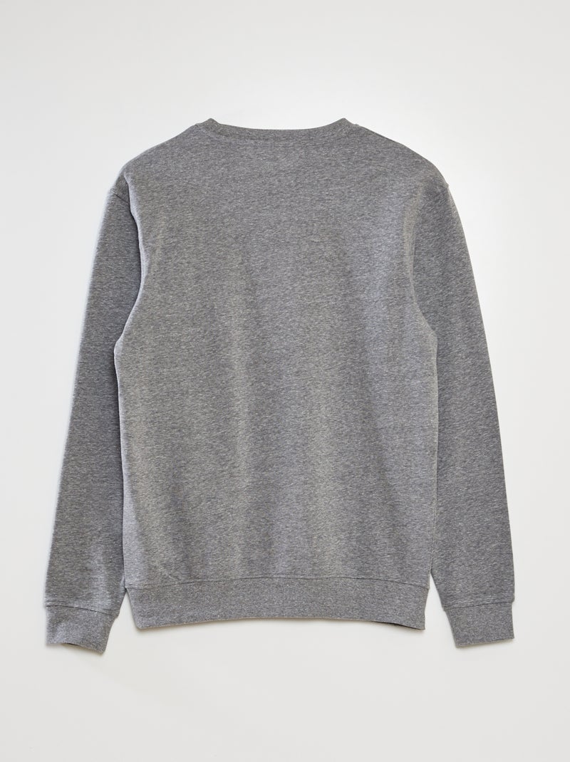 Effen sweater van lichte joggingstof GRIJS - Kiabi