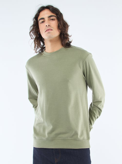 Effen sweater van lichte joggingstof - Kiabi