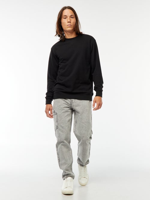 Effen sweater van lichte joggingstof - Kiabi