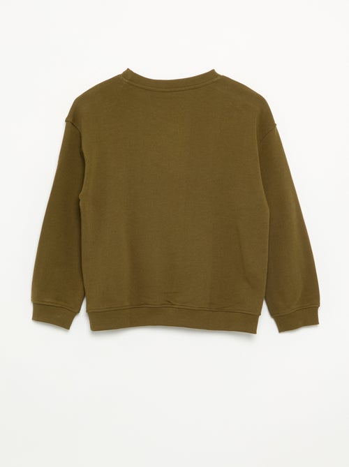 Effen sweater van ongeruwd molton voor kinderen - Kiabi - Kiabi