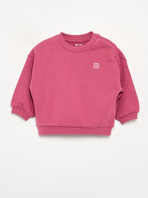 Effen sweater van ongeruwde molton voor kinderen - Kiabi - Kiabi