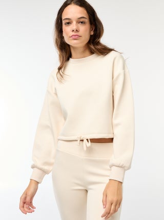 Effen sweater van warme en zachte joggingstof