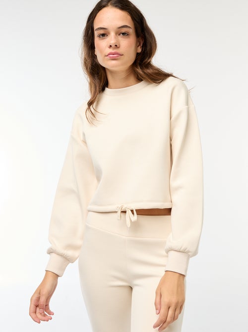 Effen sweater van warme en zachte joggingstof - Kiabi