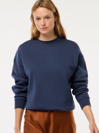 Effen sweater van warme joggingstof