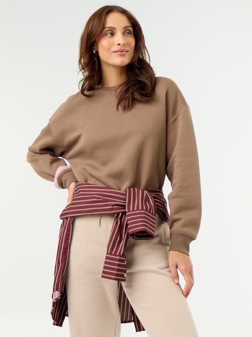 Effen sweater van warme joggingstof - Kiabi Effen sweater van warme joggingstof - Kiabi
