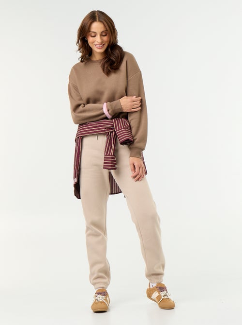 Effen sweater van warme joggingstof - Kiabi Effen sweater van warme joggingstof - Kiabi
