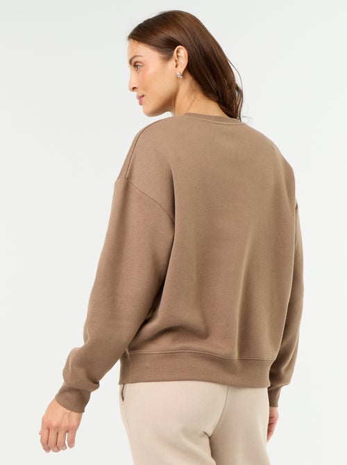 Effen sweater van warme joggingstof - Kiabi Effen sweater van warme joggingstof - Kiabi