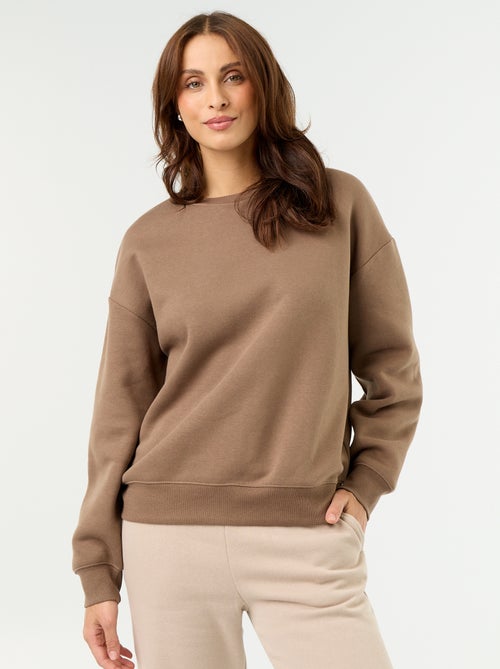 Effen sweater van warme joggingstof - Kiabi