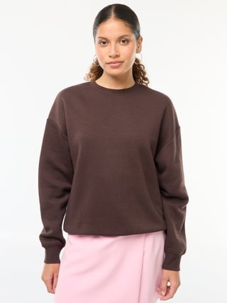 Effen sweater van warme joggingstof