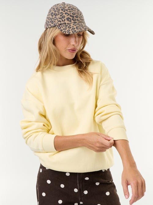 Effen sweater van warme joggingstof - Kiabi