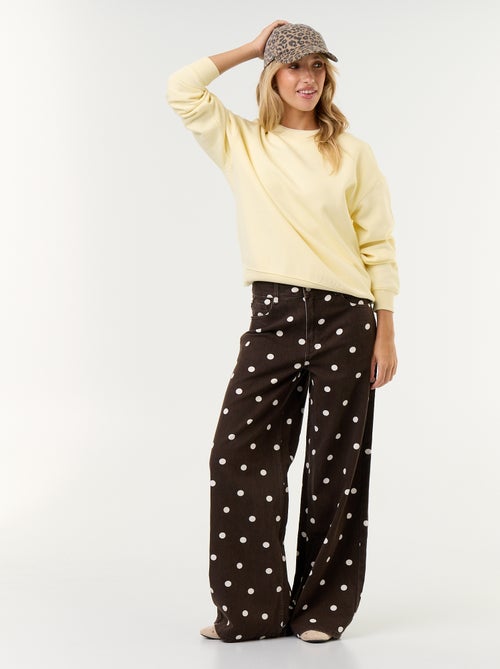 Effen sweater van warme joggingstof - Kiabi