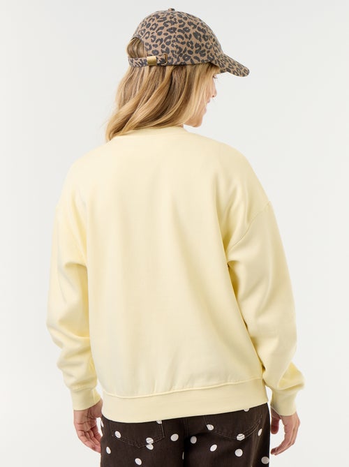 Effen sweater van warme joggingstof - Kiabi