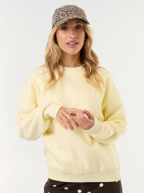 Effen sweater van warme joggingstof - Kiabi