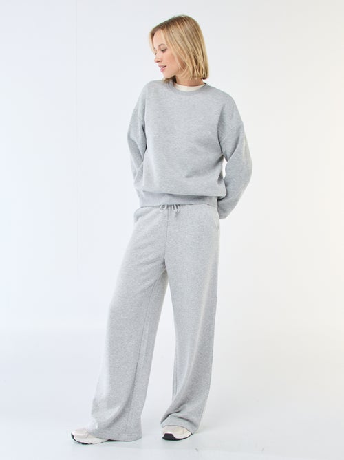 Effen sweater van warme joggingstof - Kiabi