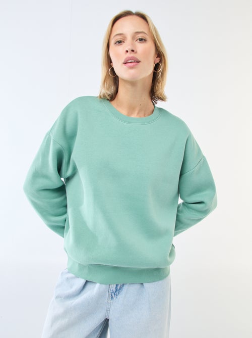 Effen sweater van warme joggingstof - Kiabi