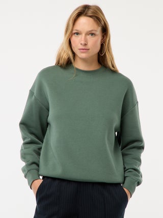Effen sweater van warme joggingstof