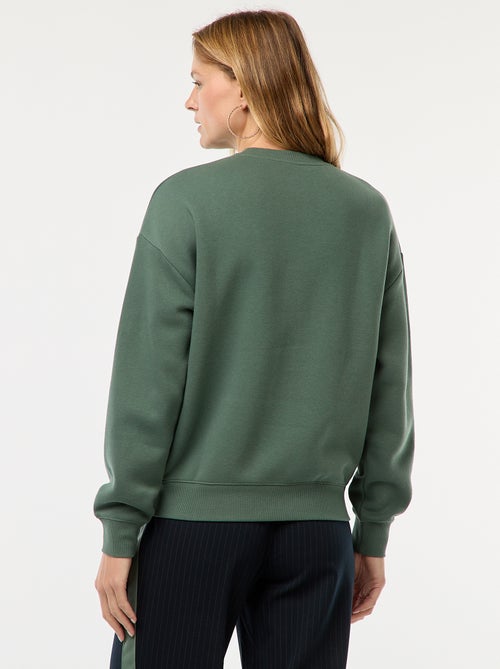 Effen sweater van warme joggingstof - Kiabi