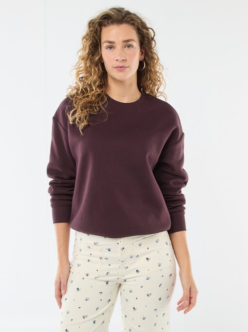 Effen sweater van warme joggingstof - Kiabi Effen sweater van warme joggingstof - Kiabi