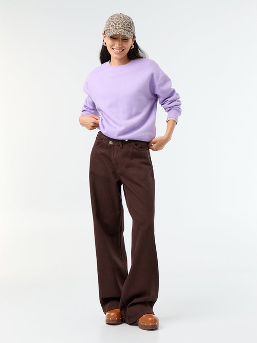 Effen sweater van warme joggingstof - Kiabi Effen sweater van warme joggingstof - Kiabi