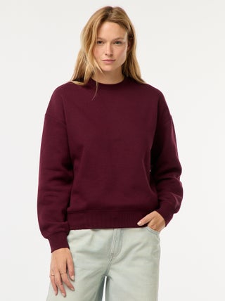 Effen sweater van warme joggingstof
