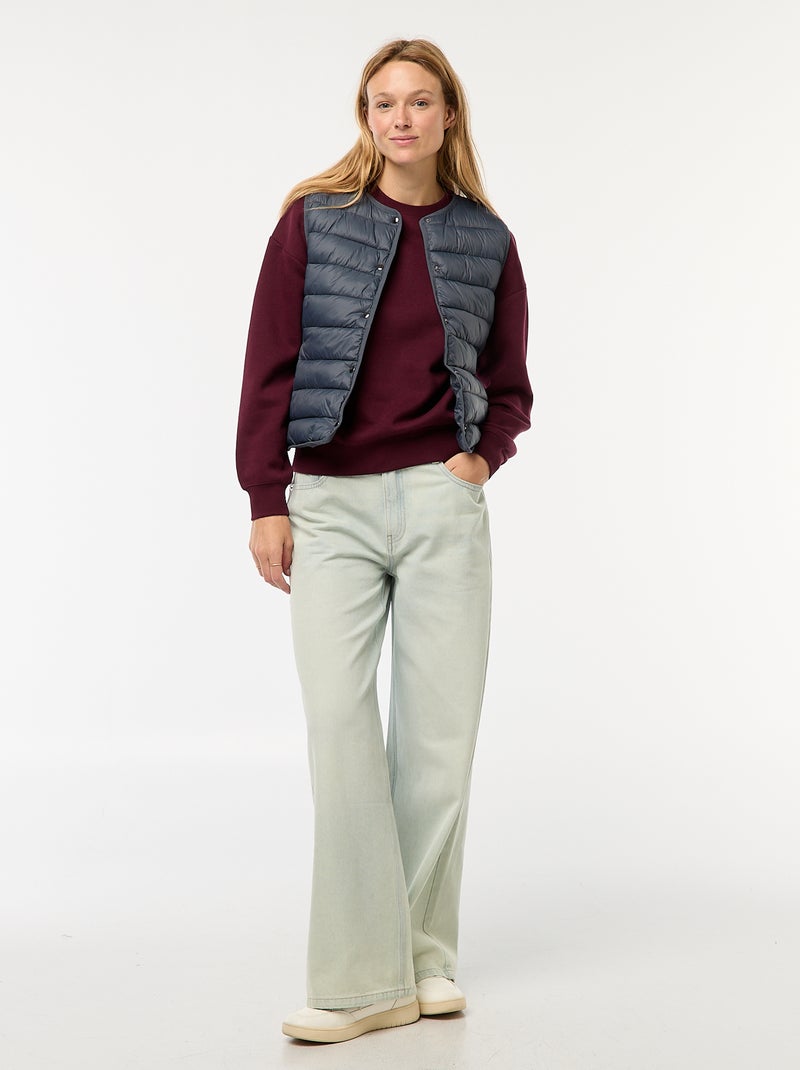 Effen sweater van warme joggingstof Rood - Kiabi