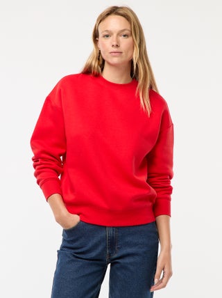 Effen sweater van warme joggingstof