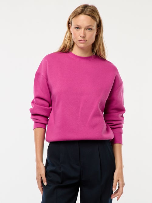 Effen sweater van warme joggingstof - Kiabi