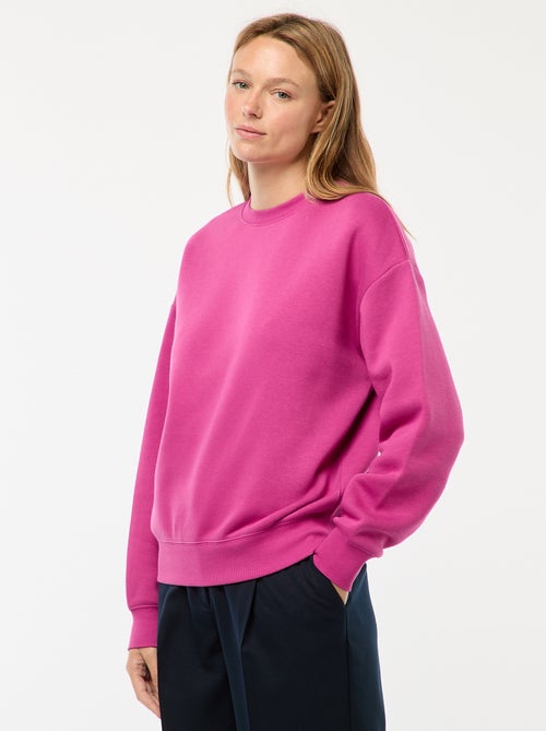 Effen sweater van warme joggingstof - Kiabi
