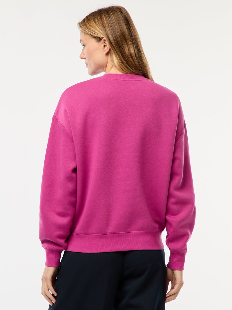 Effen sweater van warme joggingstof Rose - Kiabi