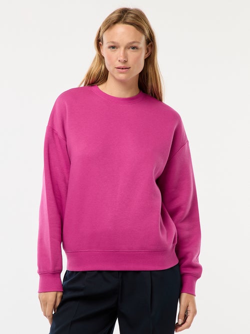 Effen sweater van warme joggingstof - Kiabi