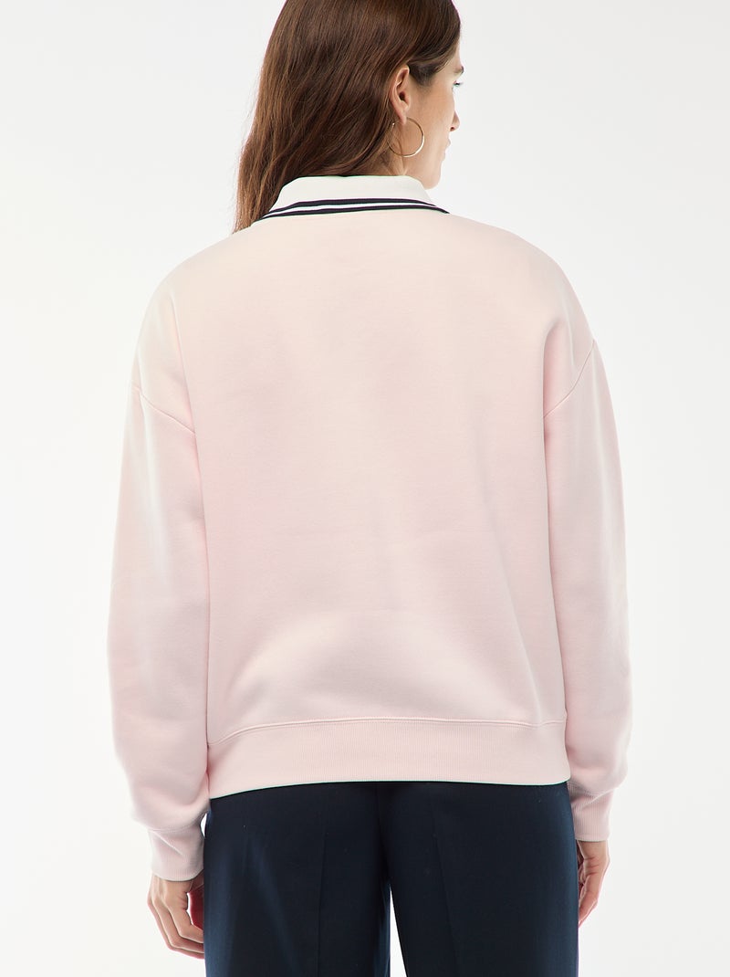 Effen sweater van warme joggingstof Rose - Kiabi