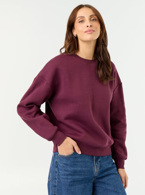 Effen sweater van warme joggingstof - Kiabi Effen sweater van warme joggingstof - Kiabi