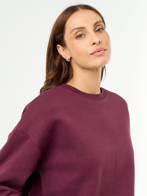 Effen sweater van warme joggingstof - Kiabi Effen sweater van warme joggingstof - Kiabi