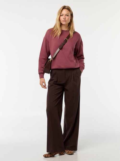 Effen sweater van warme joggingstof - Kiabi